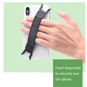 5 PCS Mobile Phone Back Strapping Bracket Lazy Phone And Tablet Back Stick Bracket, Style: 2 x 13cm (Black Iron Buckle)