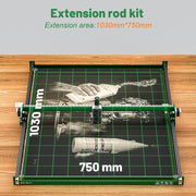 1150mm Y-Axis Extension Kit Aluminum Profile Rail For NEJE MAX 4 / 3 MAX V2 Laser Engraver