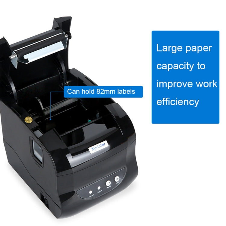 Xprinter XP-365B 80mm Thermal Label Printer Clothing Tag Supermarket Barcode Printer, Plug: EU Plug(Bluetooth Version)