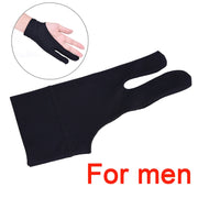 2 Finger Anti-fouling Drawing Glove for Graphics Drawing Tablet, Both for Right and Left Hand(For  men)