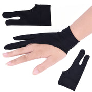 2 Finger Anti-fouling Drawing Glove for Graphics Drawing Tablet, Both for Right and Left Hand(For  men)