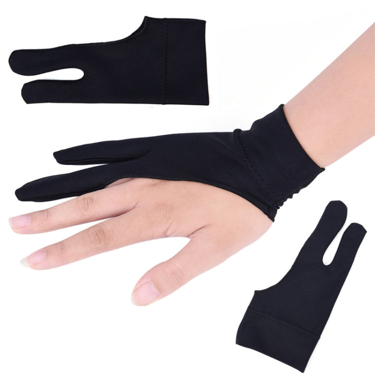 2 Finger Anti-fouling Drawing Glove for Graphics Drawing Tablet, Both for Right and Left Hand(For  men)