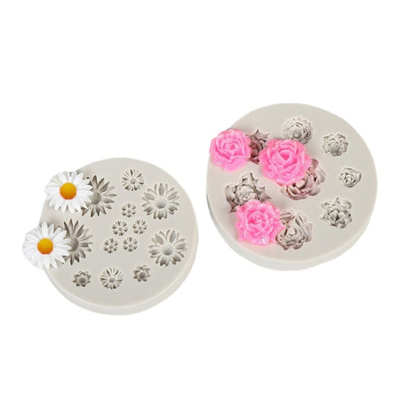 Flower Mold DIY Crystal Drip Silicone Mold, Specification: Small Daisy