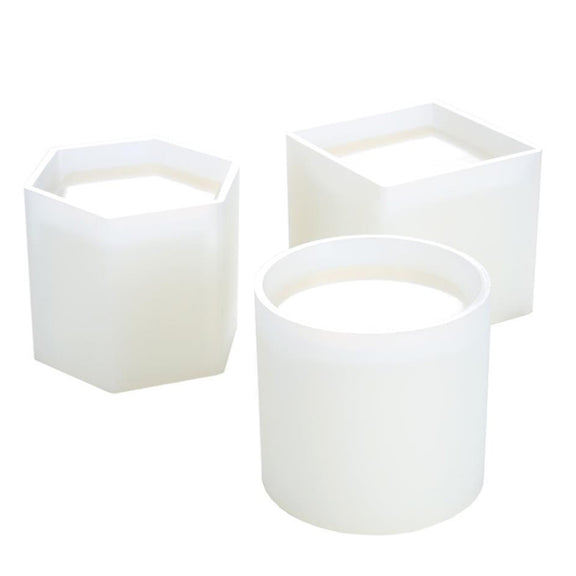 BM-02 Flower Pot Cup Pen Holder Silicone Mold(Square)