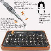 Obadun 9801 68 In 1 Screwdriver Set Manual Batch Glasses Screwdriver Hardware Repair Tool(Wood Grain Box)