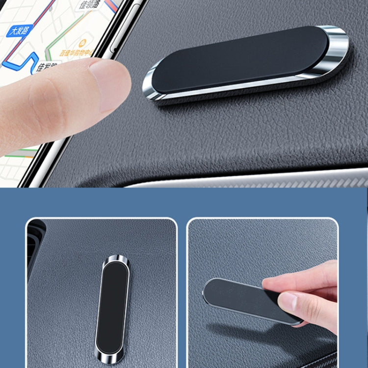2 PCS Multifunctional Car Phone Holder Magnetic Suction Instrument Panel Navigation Suction Cup Holder, Colour: S17 Black