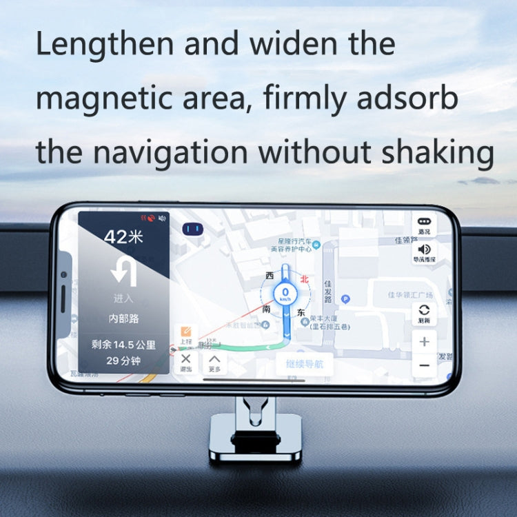 2 PCS Multifunctional Car Phone Holder Magnetic Suction Instrument Panel Navigation Suction Cup Holder, Colour: S17 Black