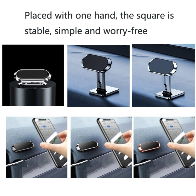 2 PCS Multifunctional Car Phone Holder Magnetic Suction Instrument Panel Navigation Suction Cup Holder, Colour: F6 Black