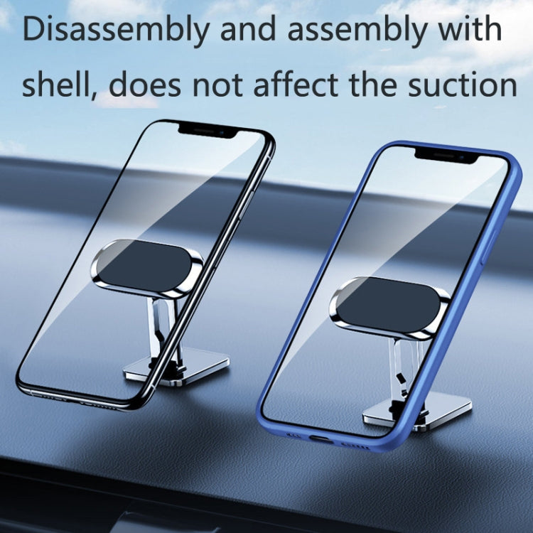 2 PCS Multifunctional Car Phone Holder Magnetic Suction Instrument Panel Navigation Suction Cup Holder, Colour: F6 Black