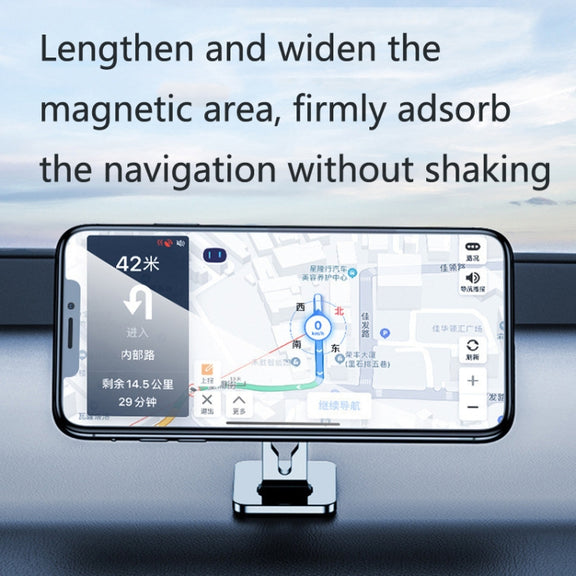 2 PCS Multifunctional Car Phone Holder Magnetic Suction Instrument Panel Navigation Suction Cup Holder, Colour: F6 Black