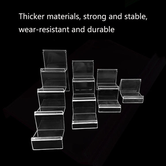 10 PCS Thickened Transparent Wallet Holder Plastic Phone Mask Display Stand Counter Display Stand,Specification: No. 3 2 Layer