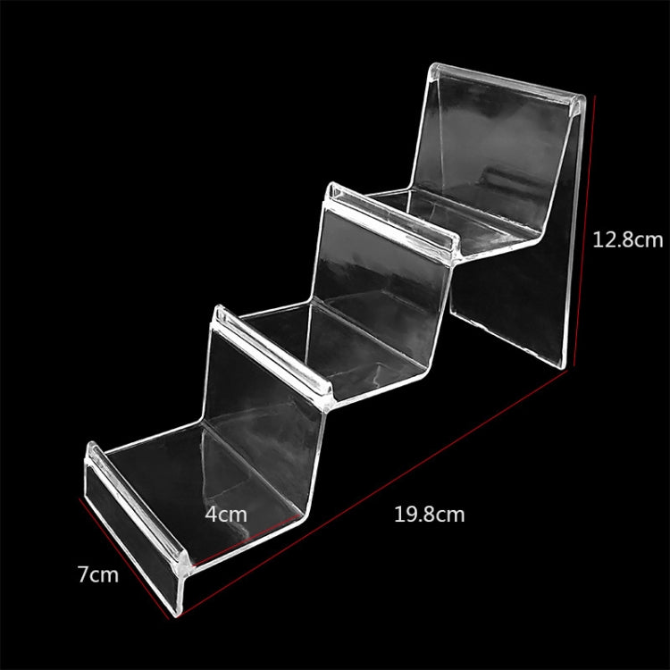 10 PCS Thickened Transparent Wallet Holder Plastic Phone Mask Display Stand Counter Display Stand,Specification: No. 3 3 Layer
