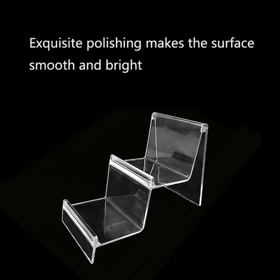 10 PCS Thickened Transparent Wallet Holder Plastic Phone Mask Display Stand Counter Display Stand,Specification: No. 4 1 Layer