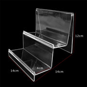10 PCS Thickened Transparent Wallet Holder Plastic Phone Mask Display Stand Counter Display Stand,Specification: No. 4 2 Layer