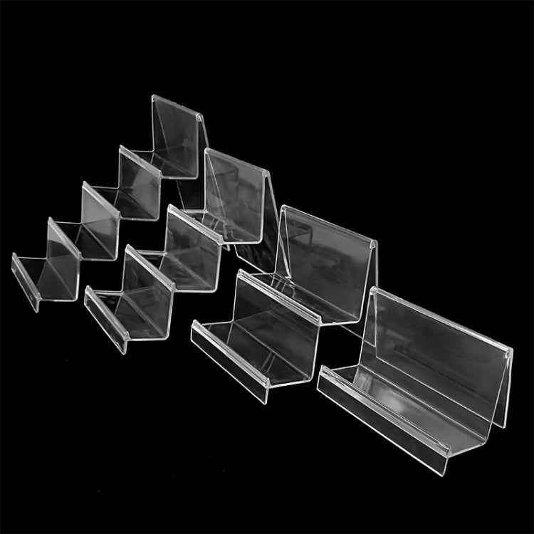 10 PCS Thickened Transparent Wallet Holder Plastic Phone Mask Display Stand Counter Display Stand,Specification: No. 4 2 Layer