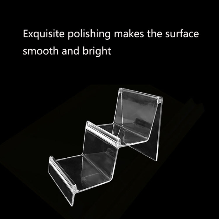10 PCS Thickened Transparent Wallet Holder Plastic Phone Mask Display Stand Counter Display Stand,Specification: No. 4 3 Layer