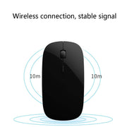MF-822 2.4G Wireless Mouse 4 Keys Mute Office Ultra-Thin Mouse(Black)