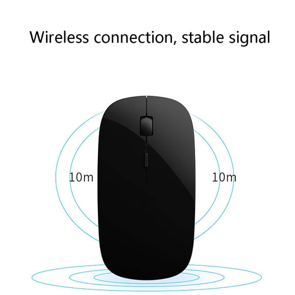 MF-822 2.4G Wireless Mouse 4 Keys Mute Office Ultra-Thin Mouse(Black)