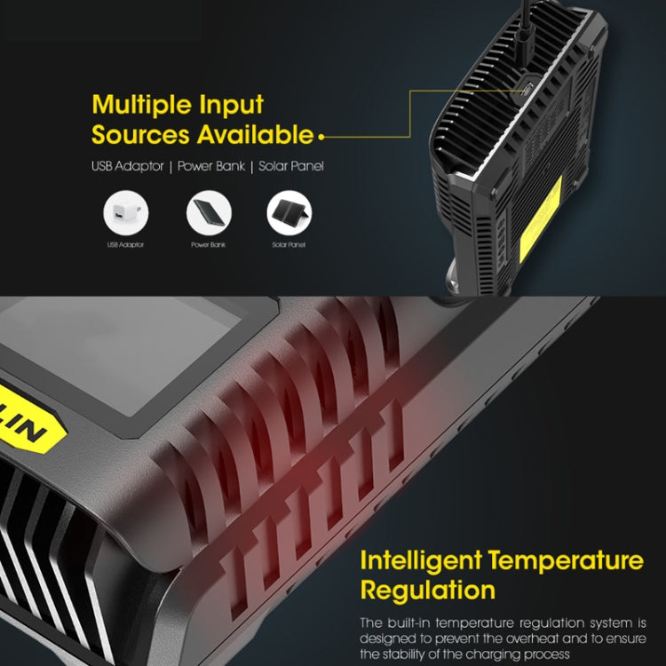NITECORE Smart LCD Display Automatically Activates Repair USB 4-Slot Charger(UM4)