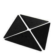4 PCS/Set Recyclable Anti-Slip Washable Rug Carpet Mat for Home Bath Living Room(Black)