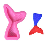 Mini Mermaid Tail Liquid Silicone Mold Fondant Baking Mold, Specification: Large (Pink) 15-94