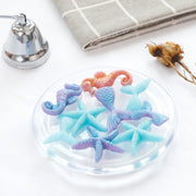Ocean Series Big And Small Fishtail Starfish Seahorse DIY Baking Liquid Silicone Mold(Gray)