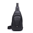 BULL CAPTAIN 110 Men Leather Shoulder Bag Cowhide Leather Multi-Function Chest Bag(Black) - Single-shoulder Bags by BULL CAPTAIN | Online Shopping South Africa | PMC TechLife | Buy Now Pay Later Mobicred