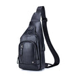 BULL CAPTAIN 129 First-Layer Cowhide Men Soft Chest Bag Outdoor Casual Messenger Bag(Black) - free shipping - PMC TechLife - Order now!