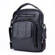 BULL CAPTAIN 777 Men Leather Shoulder Bag First-Layer Cowhide Retro Large Capacity Satchel(Black) - free shipping - PMC TechLife - Order now!