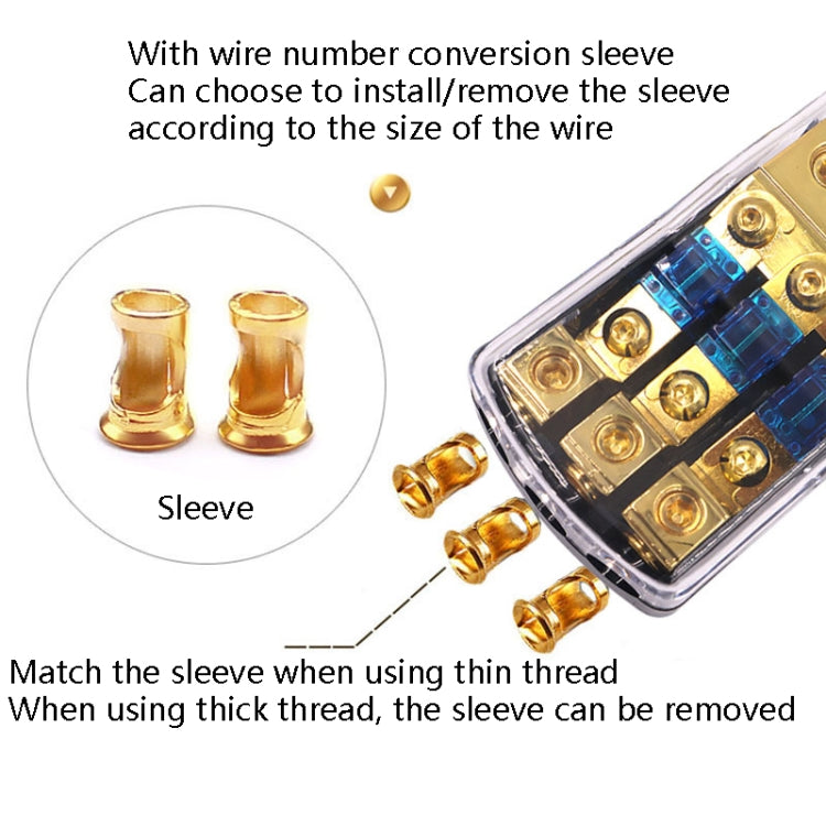 Car Audio Modification Fuse Holder Fuse Liner Fuse Splitter, Specification: 1 In 4 Out