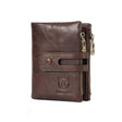 BULL CAPTAIN 021 Leather Men Vertical Wallet Short Multi-Function Wallet(Brown) - Wallets by BULL CAPTAIN | Online Shopping South Africa | PMC TechLife | Buy Now Pay Later Mobicred