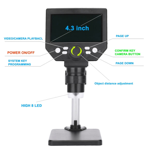 G1000 Digital Microscope HD Mobile Phone Repair Electron Microscope, Specification: Aluminum Plastic Bracket