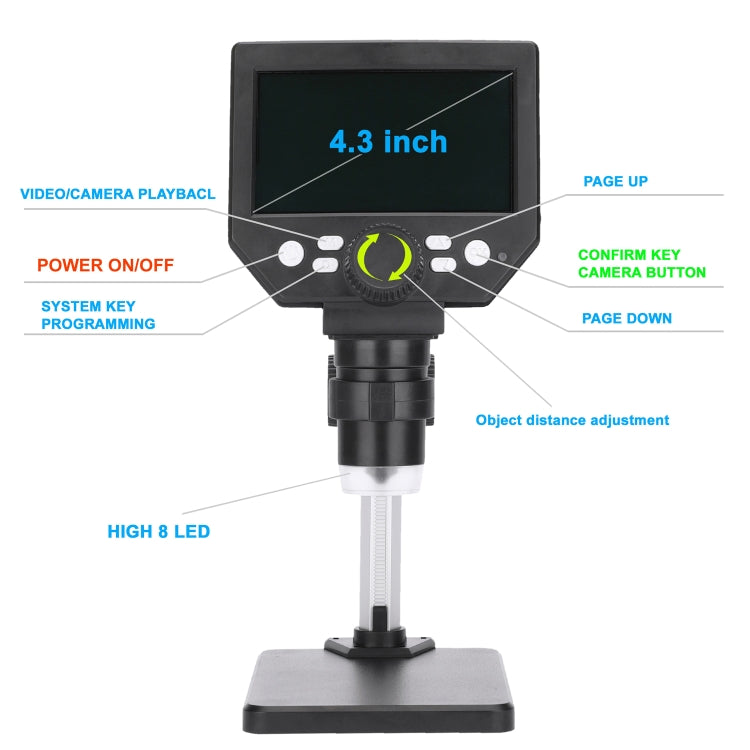 G1000 Digital Microscope HD Mobile Phone Repair Electron Microscope, Specification: Aluminum Alloy Bracket