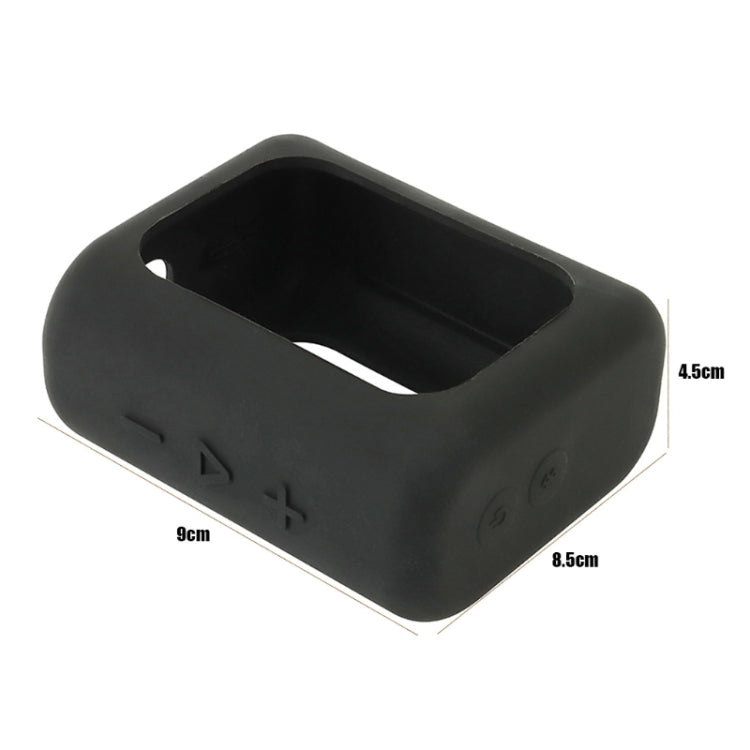For JBL GO3 Bluetooth Speaker Silicone Cover Portable Protective Case with Carabiner(Dark Blue)