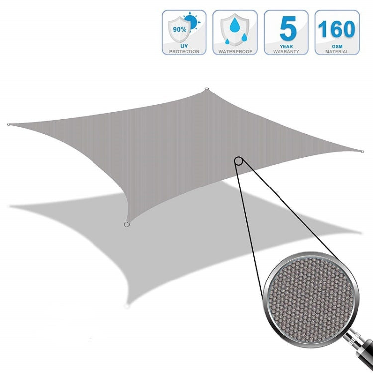 Outdoor Garden Sunshade Sail Water-resistant Anti-UV Canopy, Size: 3m x 4m(Black)