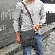 BULL CAPTAIN 034 Men Leather Shoulder Bag Sports Outdoor First-Layer Cowhide Bag(Brown)