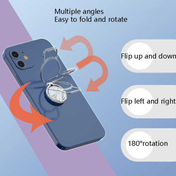 3 PCS Bottle Opener Folding Metal Mobile Phone Bracket Ring Buckle Bracket Car Magnets Live Desktop Bracket(Rose Gold)