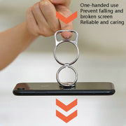 3 PCS Bottle Opener Folding Metal Mobile Phone Bracket Ring Buckle Bracket Car Magnets Live Desktop Bracket(Rose Gold)