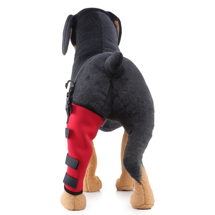 HJ19 Pet Surgery Rehabilitation Back Leg Protector Walking Aids, Size: S(Red Left Back Leg)