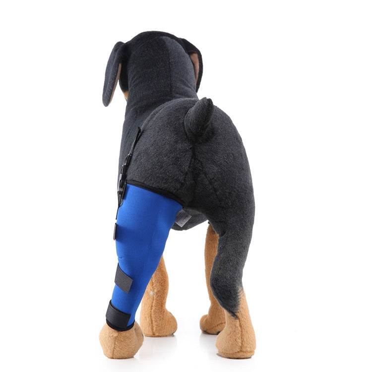 HJ19 Pet Surgery Rehabilitation Back Leg Protector Walking Aids, Size: M(Blue Left Back Leg)