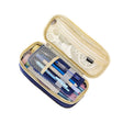 Angoo Cotton And Linen Large Capacity Pencil Stationery Bag(572 Navy / Beige) - Pen Holder by Angoo | Online Shopping South Africa | PMC TechLife | Buy Now Pay Later Mobicred