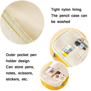 Angoo Cotton And Linen Large Capacity Pencil Stationery Bag(480 Ink Printing)