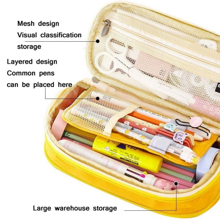 Angoo Cotton And Linen Large Capacity Pencil Stationery Bag(480 Ink Printing)