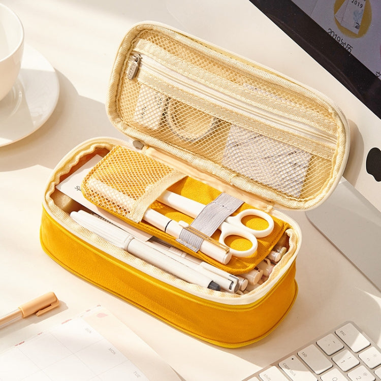 Angoo Cotton And Linen Large Capacity Pencil Stationery Bag(480 Ink Printing)