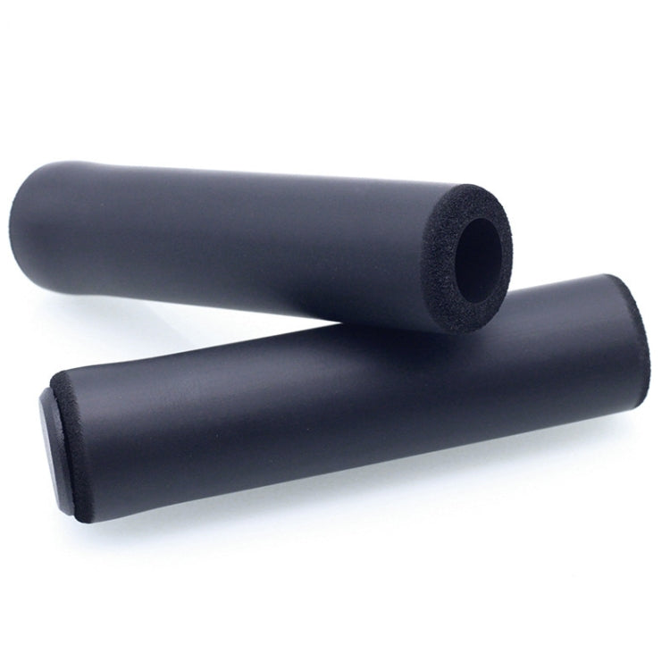 4 Pairs Mountain Folding Bicycle Silicone Foaming Sponge Handle Cover Rubber Shock Absorbing Anti-Slip Handle Set(Black)