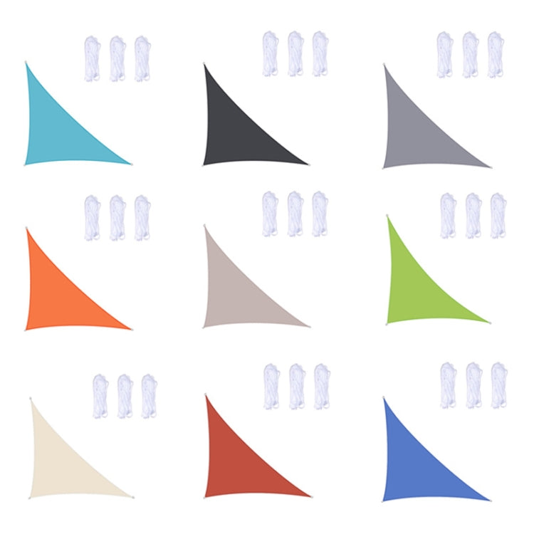 Triangle Outdoor Garden Sunshade Sail Water-resistant Anti-UV Canopy, Size: 5m x 5m x 7.1m(Lake Blue)