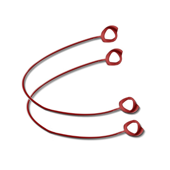 3 PCS Bluetooth Headphone Sports Silicone Anti-Lost Rope For Samsung GALAXLBuds 1 / 2(Red)