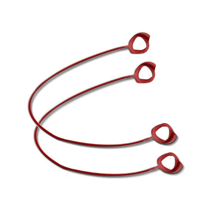 3 PCS Bluetooth Headphone Sports Silicone Anti-Lost Rope For Samsung GALAXLBuds 1 / 2(Red)