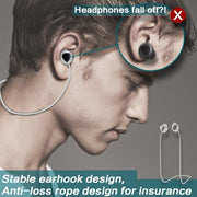 3 PCS Bluetooth Headphone Sports Silicone Anti-Lost Rope For Samsung GALAXLBuds 1 / 2(Black)