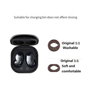 2 Sets Bluetooth Earphone Silicone Earplug Caps For Samsung Galaxy Buds Live(Black-2 Pairs)